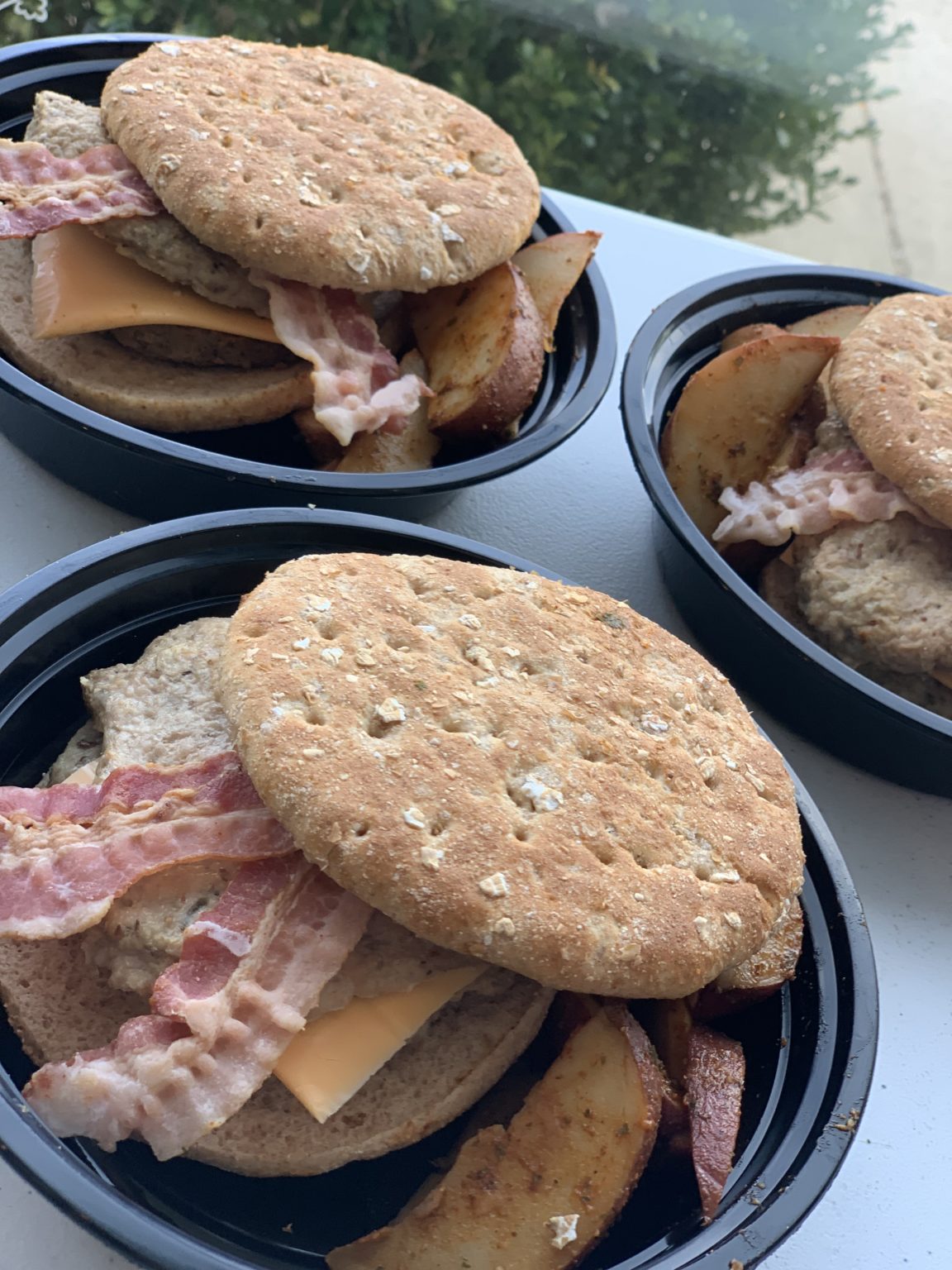 Bacon ‘n Cheese Turkey Burgers Prepping with Peppers