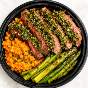 Treat Yo Self! Power Chimichurri Steak & Potatoes