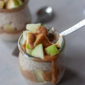 Power Caramel Apple Overnight Oats