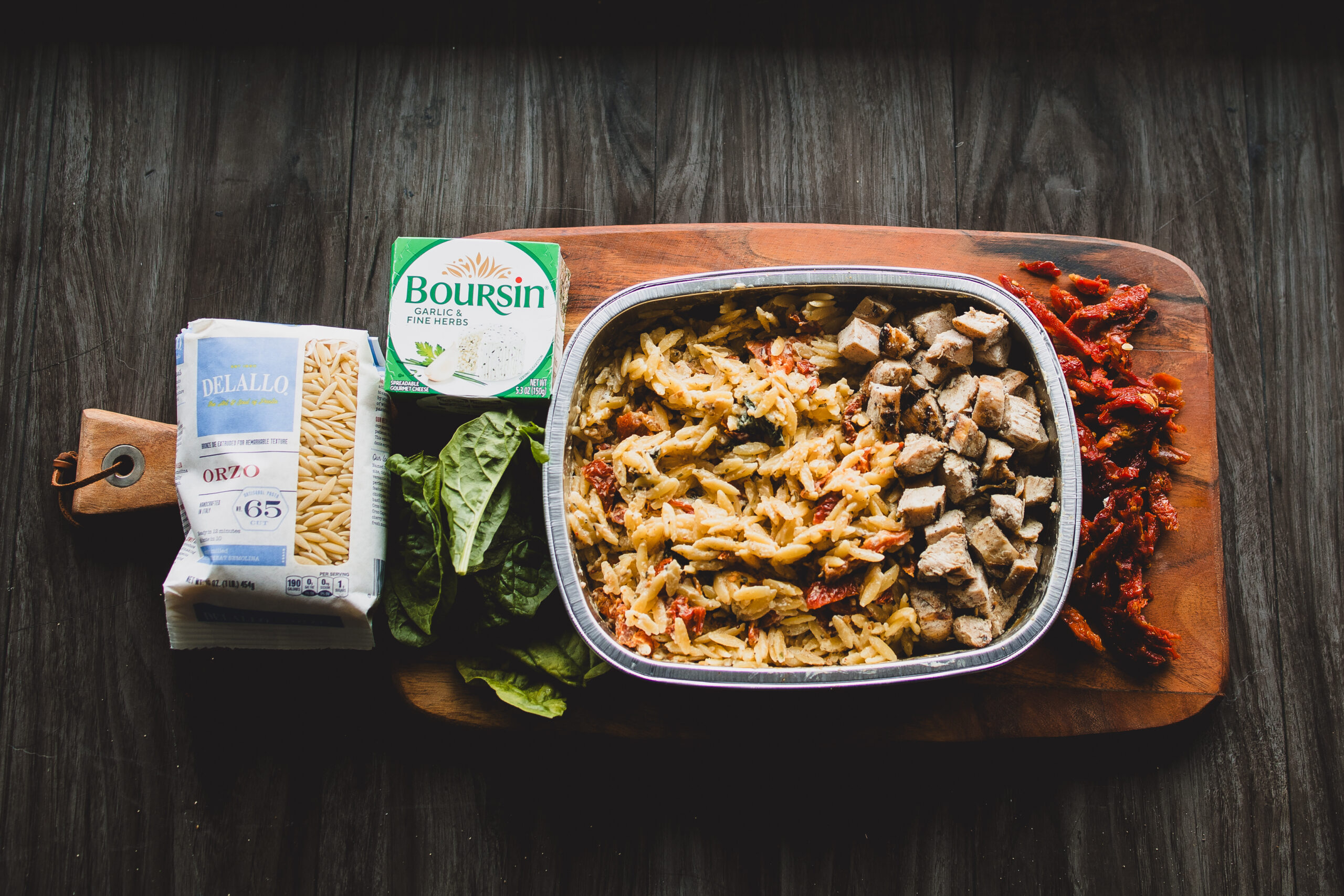 Catering: 2-Portion Creamy Tuscan Chicken Orzo
